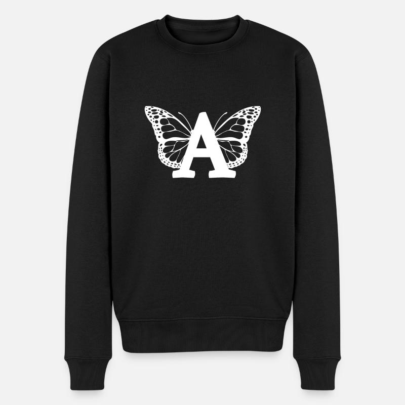 lettre a papillon - Pull Premium bio Homme - noir