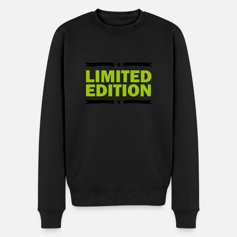 Limited Edition - Männer Premium Bio Pullover - Schwarz