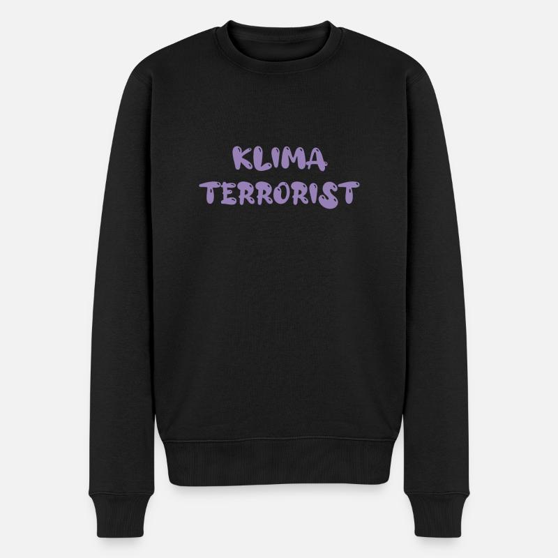 klimaterrorist - Männer Premium Bio Pullover - Schwarz