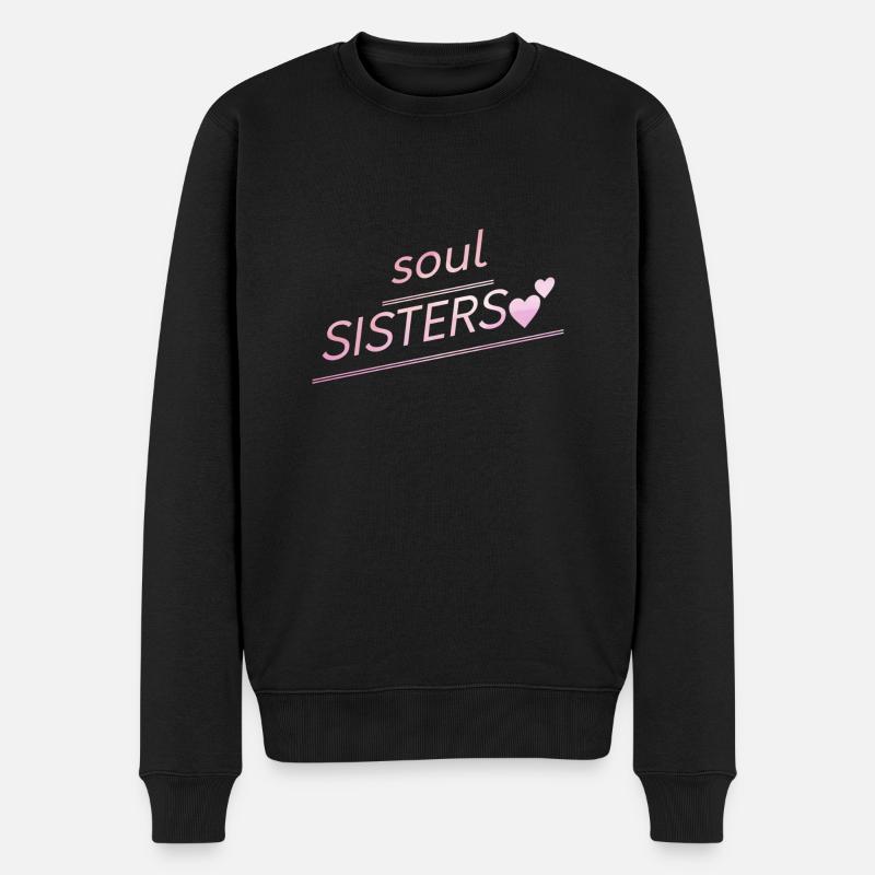 Freunde - Soul Sisters - Männer Premium Bio Pullover - Schwarz