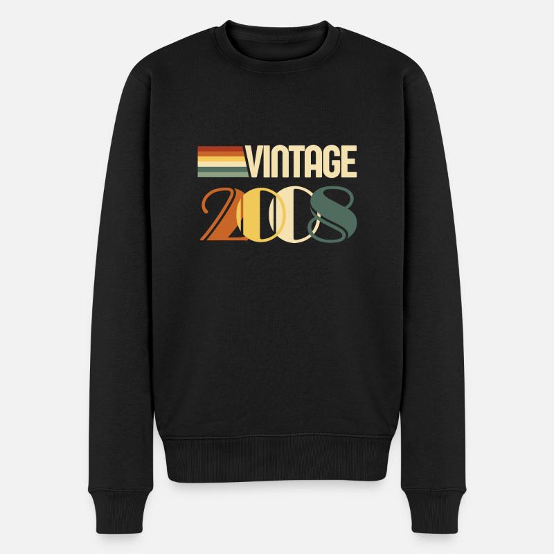 Jahrgang 2008 - 2008 Geburtstagsgeschenk - Männer Premium Bio Pullover - Schwarz