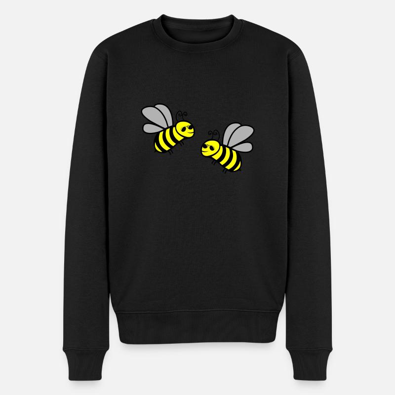 biene cool 2 - Männer Premium Bio Pullover - Schwarz