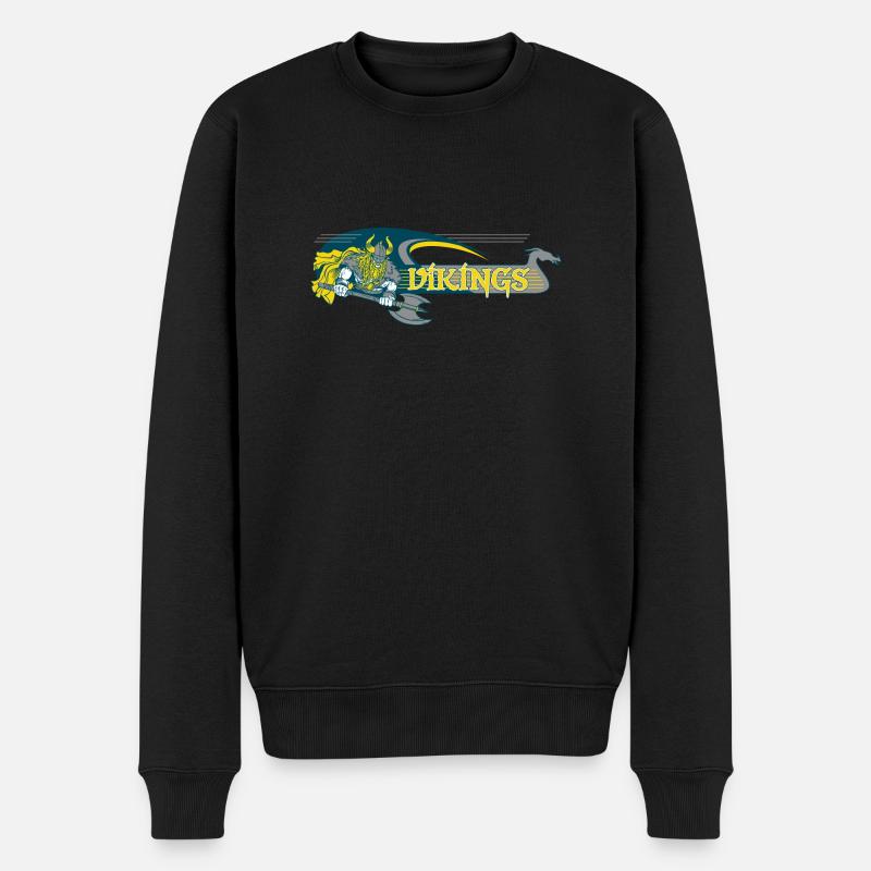 Wikinger - Männer Premium Bio Pullover - Schwarz