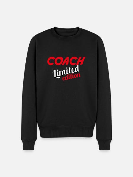 COACH LIMITIERTE AUFLAGE - Männer Premium Bio Pullover - Schwarz