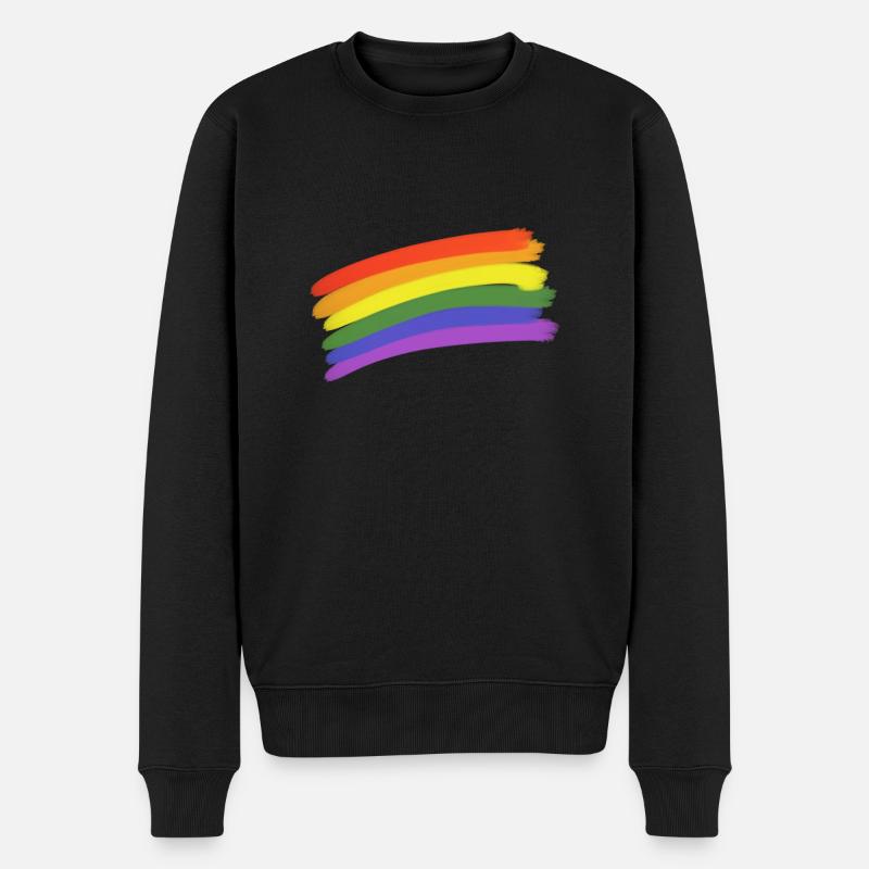 LGBTQ - Männer Premium Bio Pullover - Schwarz