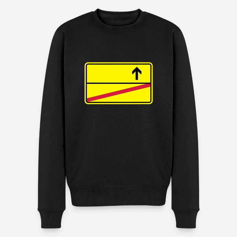 Ortsschild - Männer Premium Bio Pullover - Schwarz