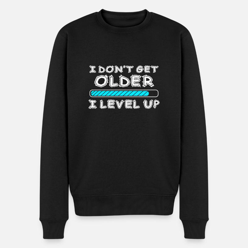 Funny Gaming - Männer Premium Bio Pullover - Schwarz