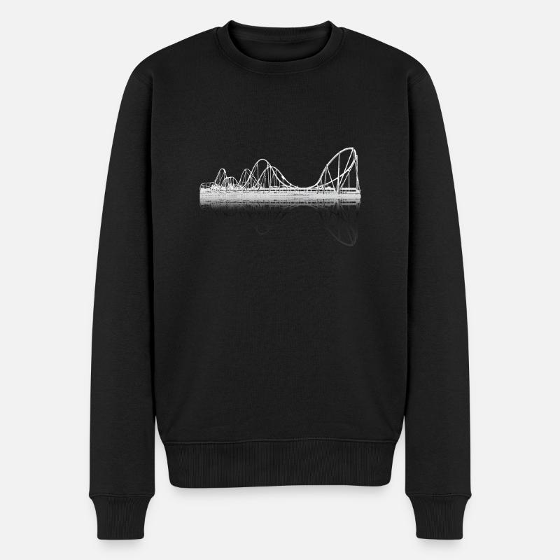 silverstar_weiss - Männer Premium Bio Pullover - Schwarz