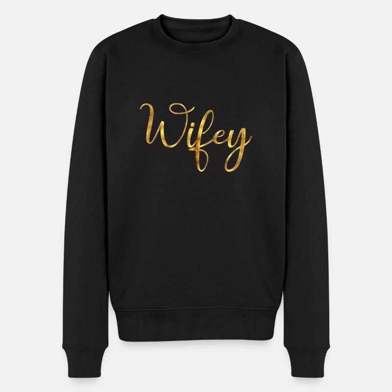 Wifey - Männer Premium Bio Pullover - Schwarz