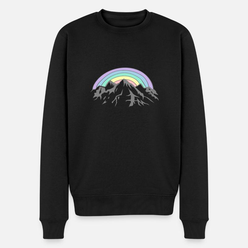 Berge - Männer Premium Bio Pullover - Schwarz