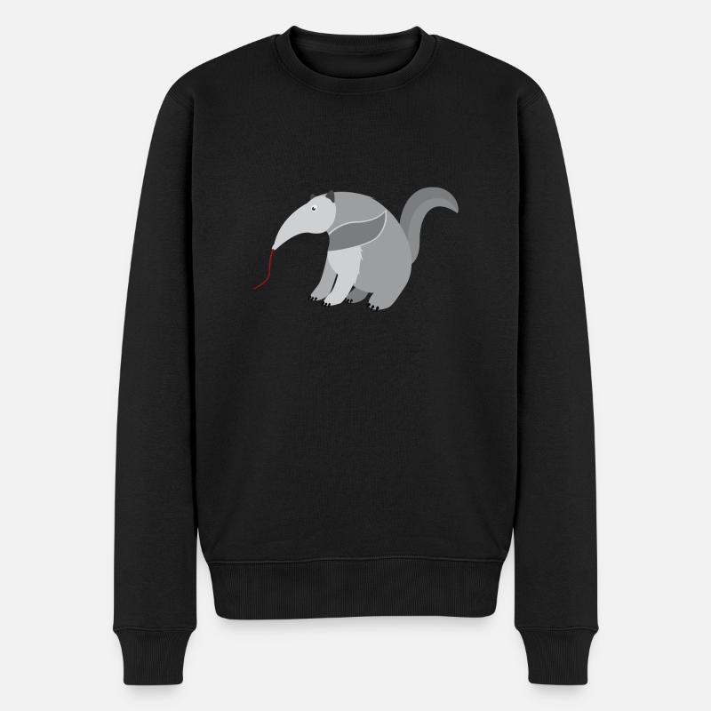 Ameisenbär - Männer Premium Bio Pullover - Schwarz