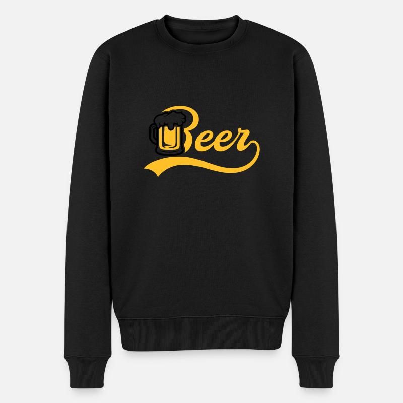 Krug Beer - Männer Premium Bio Pullover - Schwarz