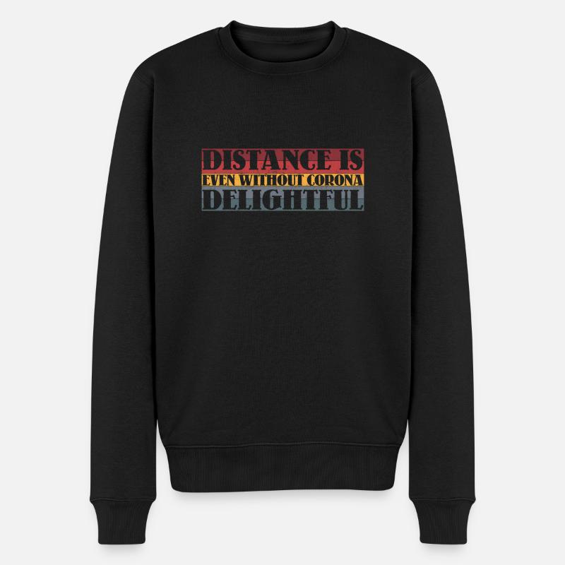 La distance est délicieuse - Pull Premium bio Homme - noir