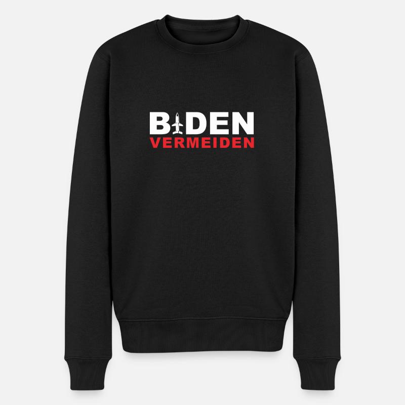 Biden Vermeiden - Männer Premium Bio Pullover - Schwarz