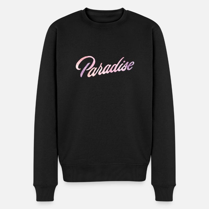 Paradies - Paradie - Männer Premium Bio Pullover - Schwarz
