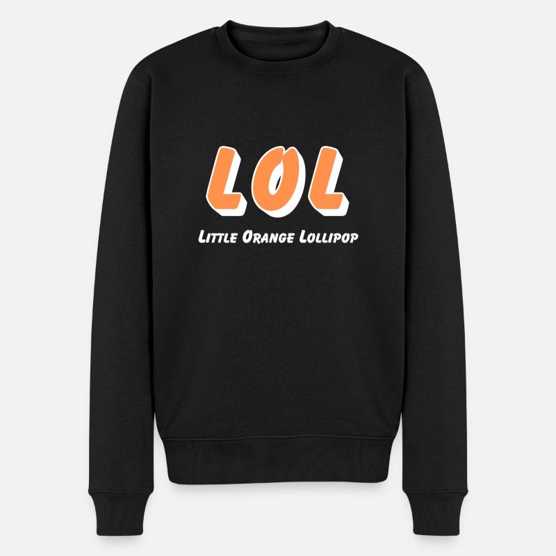 LOL - Petite sucette orange - Pull Premium bio Homme - noir
