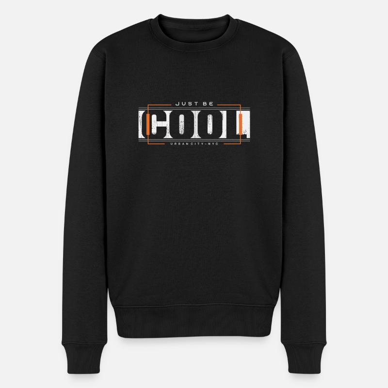 becool - Männer Premium Bio Pullover - Schwarz
