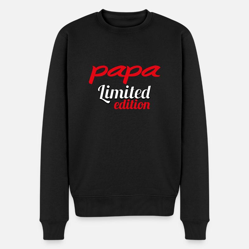 PAPA LIMITIERTE AUFLAGE - Männer Premium Bio Pullover - Schwarz