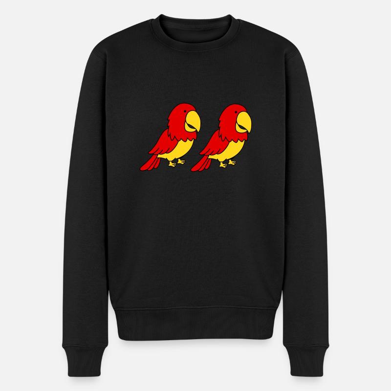 papagei 2 - Männer Premium Bio Pullover - Schwarz