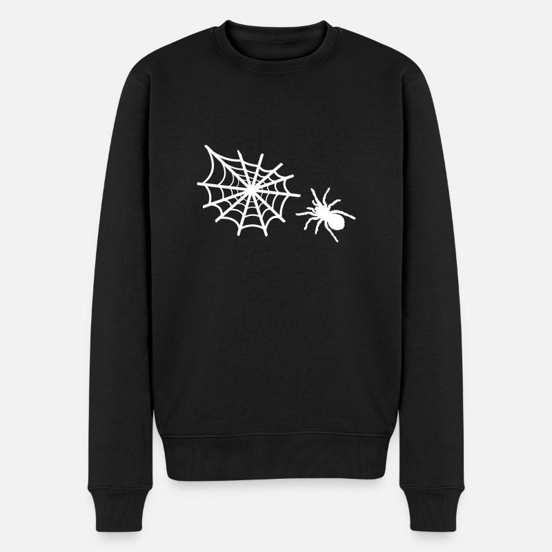 spider spider web - Men's Premium Organic Jumper - black