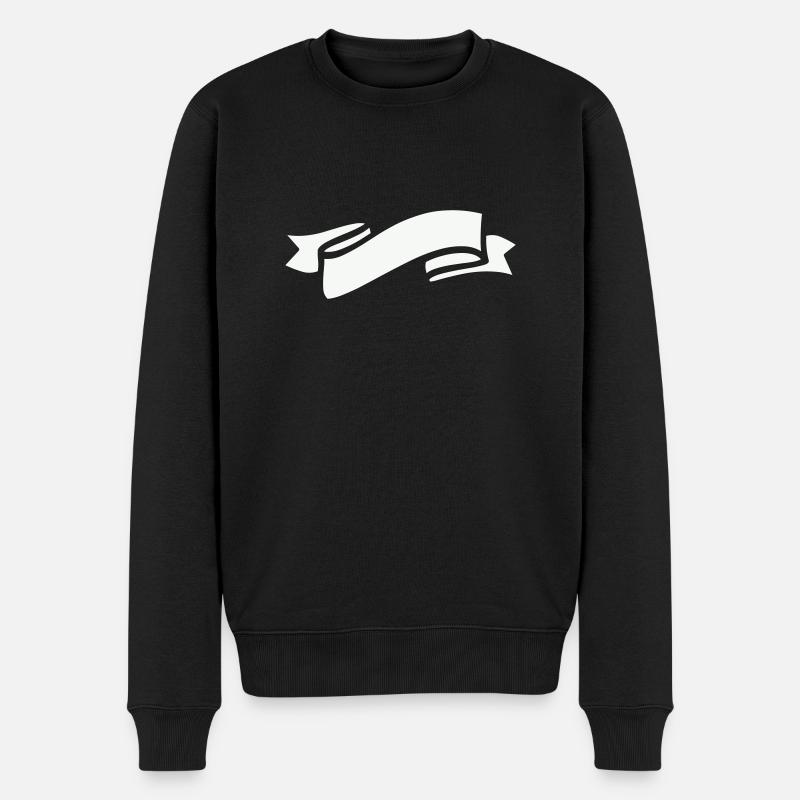 Banderole Symbol - Männer Premium Bio Pullover - Schwarz