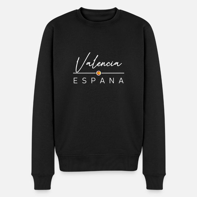 Spain - Valencia - Spanien - Espana - Männer Premium Bio Pullover - Schwarz