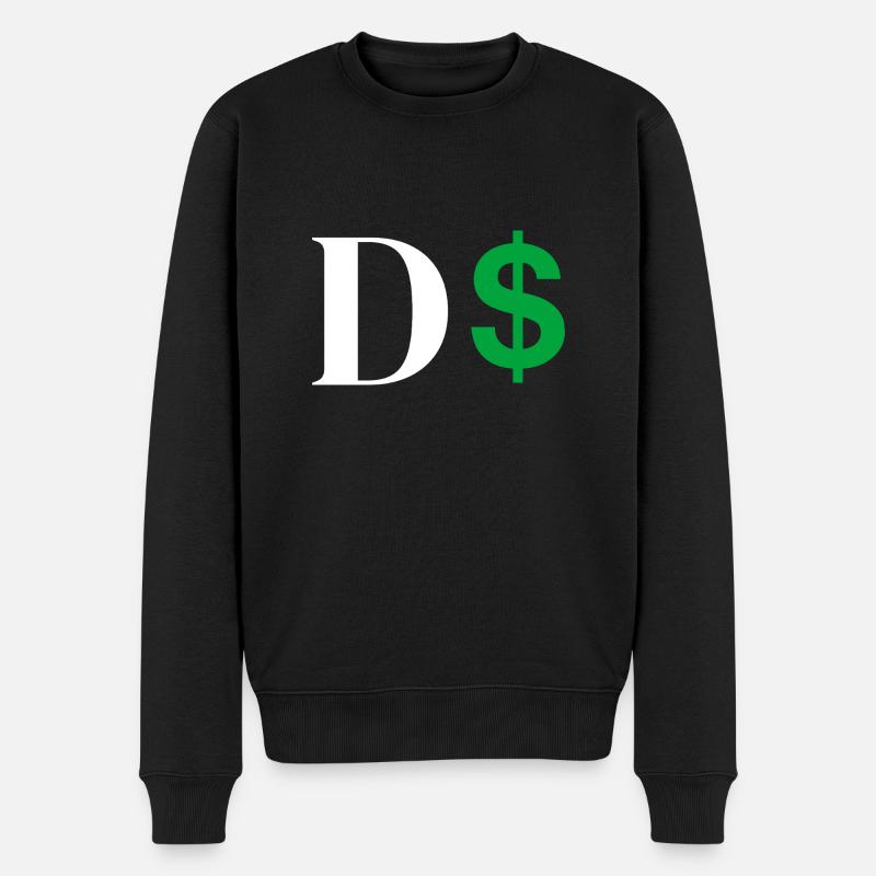 Lettre d dollar - Pull Premium bio Homme - noir