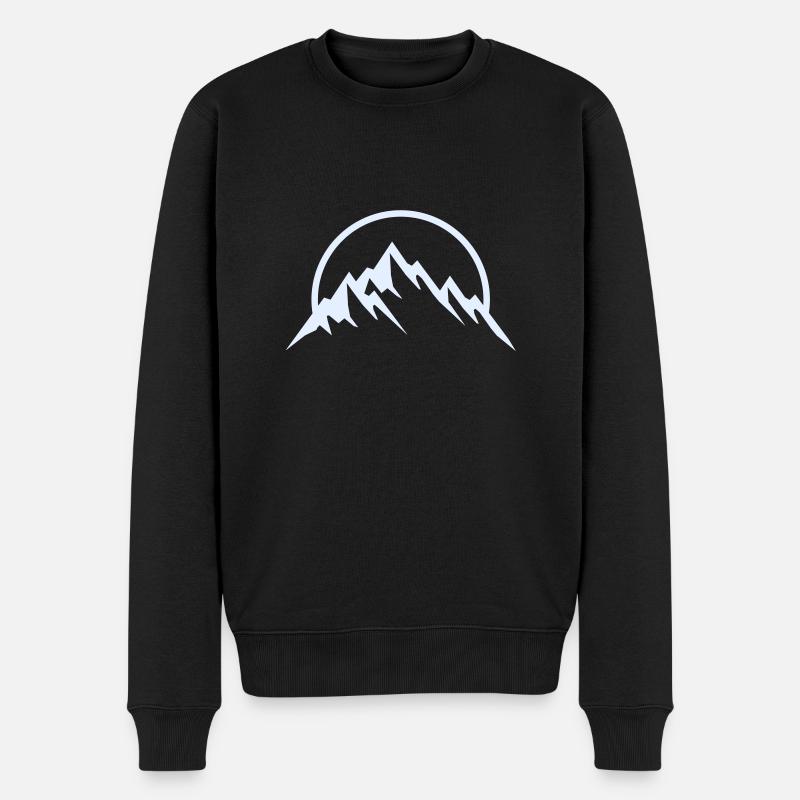 berge - Männer Premium Bio Pullover - Schwarz