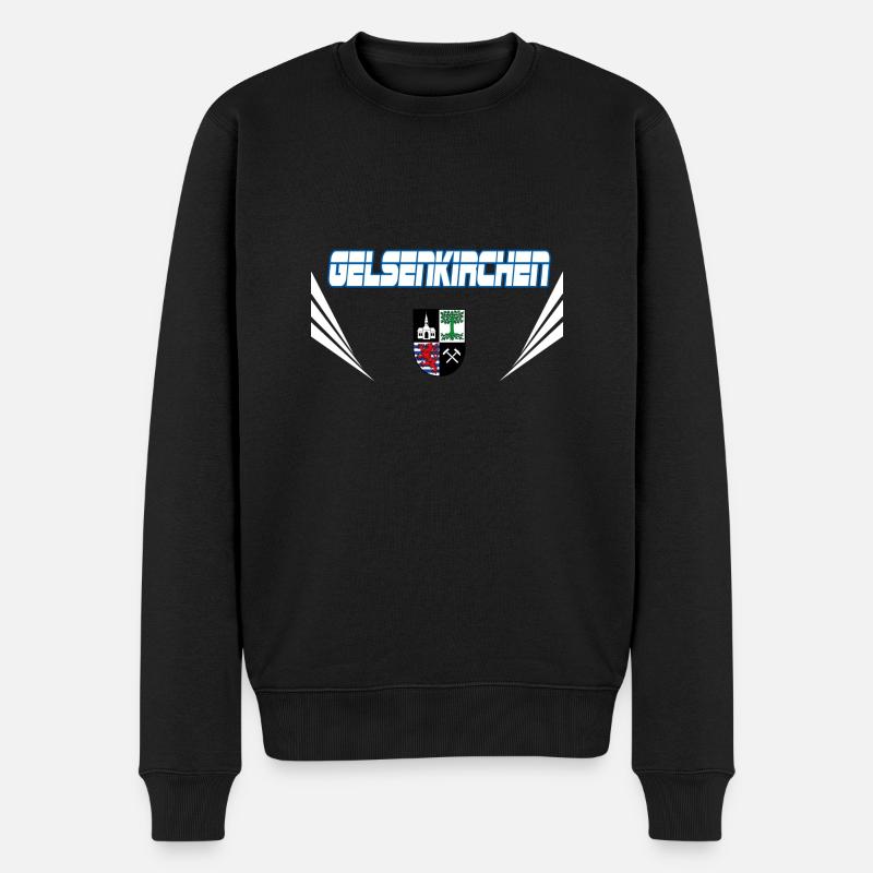 Gelsenkirchen Vector - Männer Premium Bio Pullover - Schwarz
