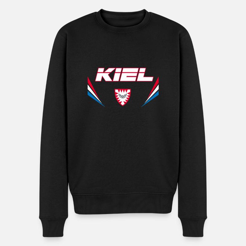 Kiel Vector - Männer Premium Bio Pullover - Schwarz
