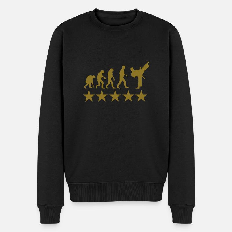 fight evolution - Männer Premium Bio Pullover - Schwarz