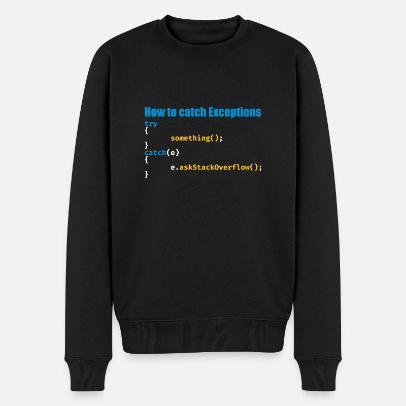 Programmierer, Software, Informatik, Developer - Männer Premium Bio Pullover - Schwarz