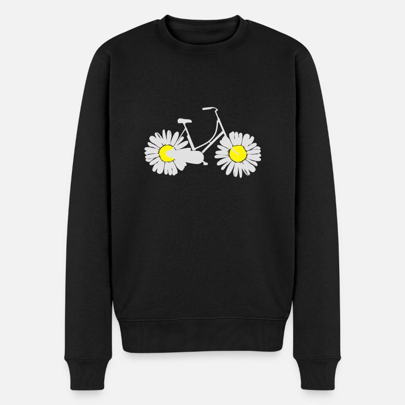 Daisy Bike 2C - Männer Premium Bio Pullover - Schwarz