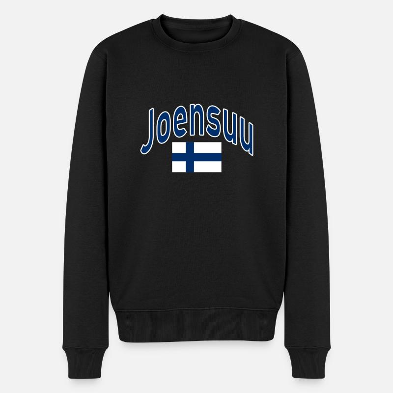 Joensuu drapeau finlandais - Pull Premium bio Homme - noir