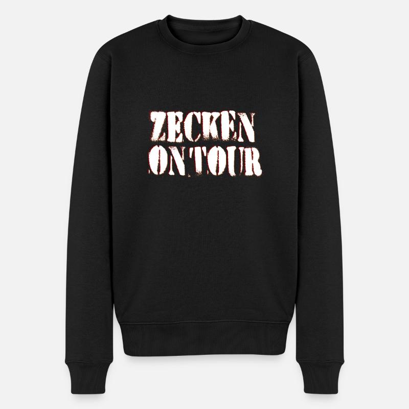 Zecken on Tour - Männer Premium Bio Pullover - Schwarz