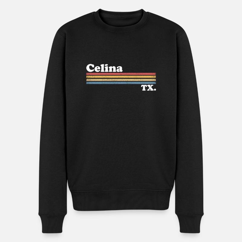 Celina - Männer Premium Bio Pullover - Schwarz