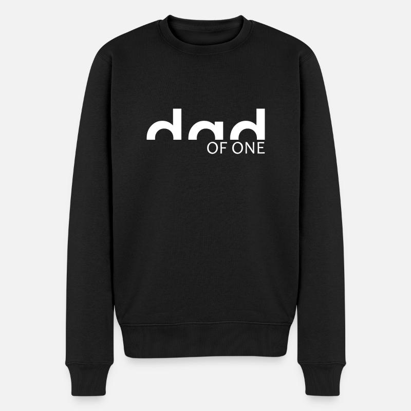 Vater eines Kindes - PAPA - Männer Premium Bio Pullover - Schwarz