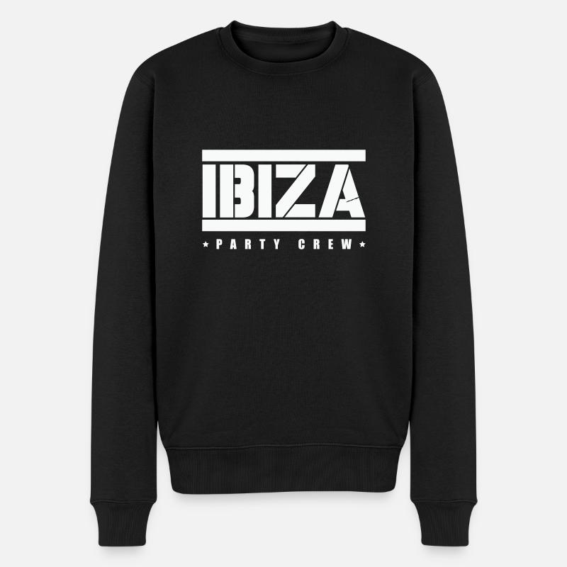 ibiza party crew - Männer Premium Bio Pullover - Schwarz