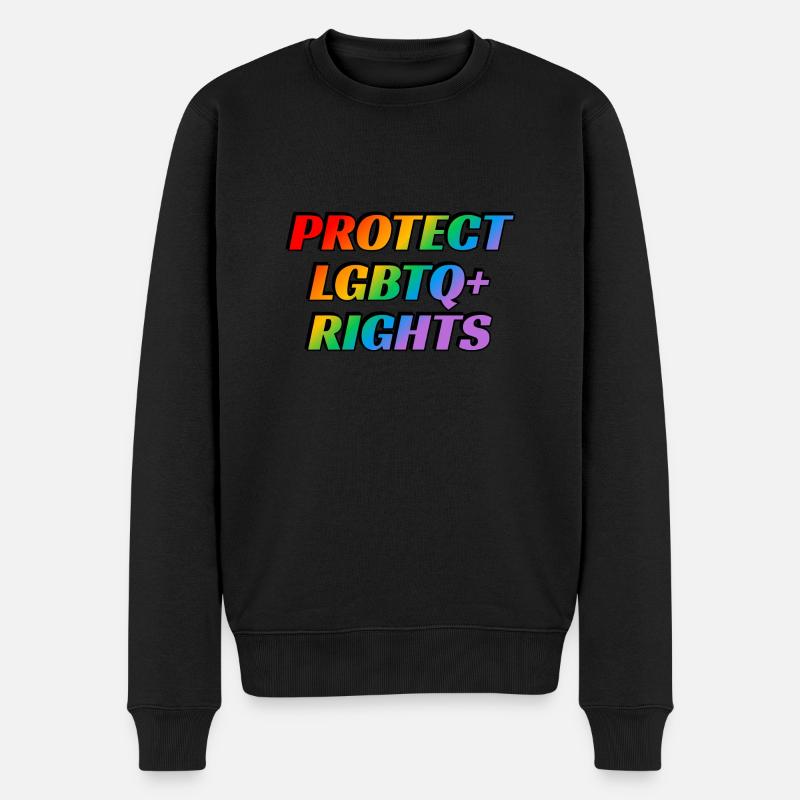 Protéger les droits LGBTQ - Pull Premium bio Homme - noir