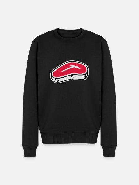 T-Bone Steak - Men's Premium Organic Jumper - black