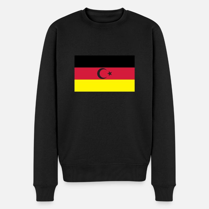drapeau turc allemand - Pull Premium bio Homme - noir