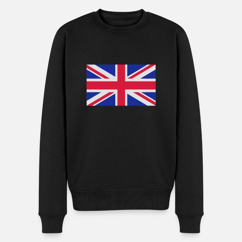 Royaume-Uni Drapeau (Union Jack) - Pull Premium bio Homme - noir