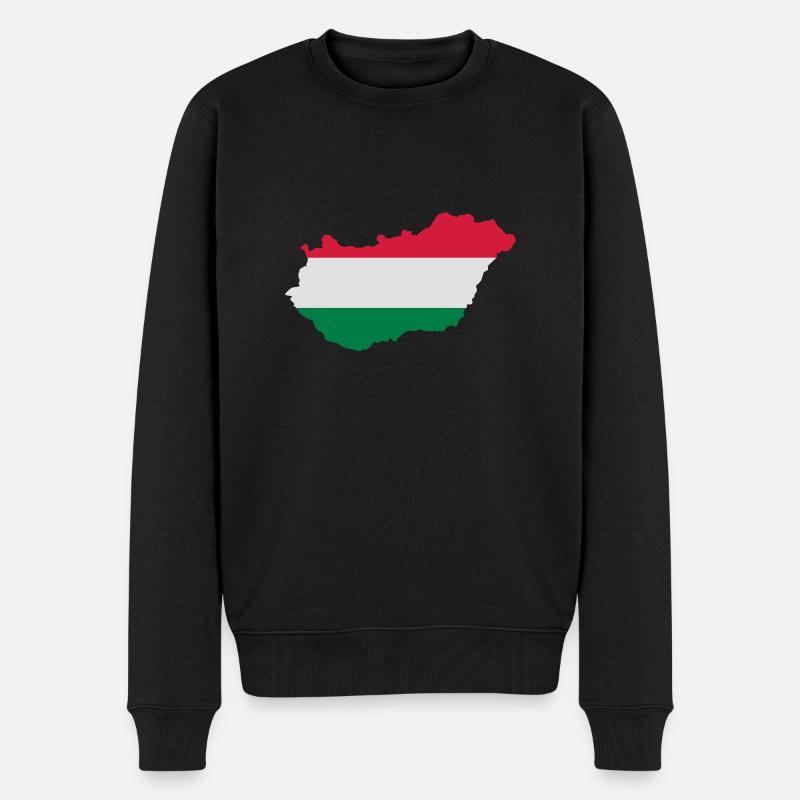 Ungarn - Männer Premium Bio Pullover - Schwarz
