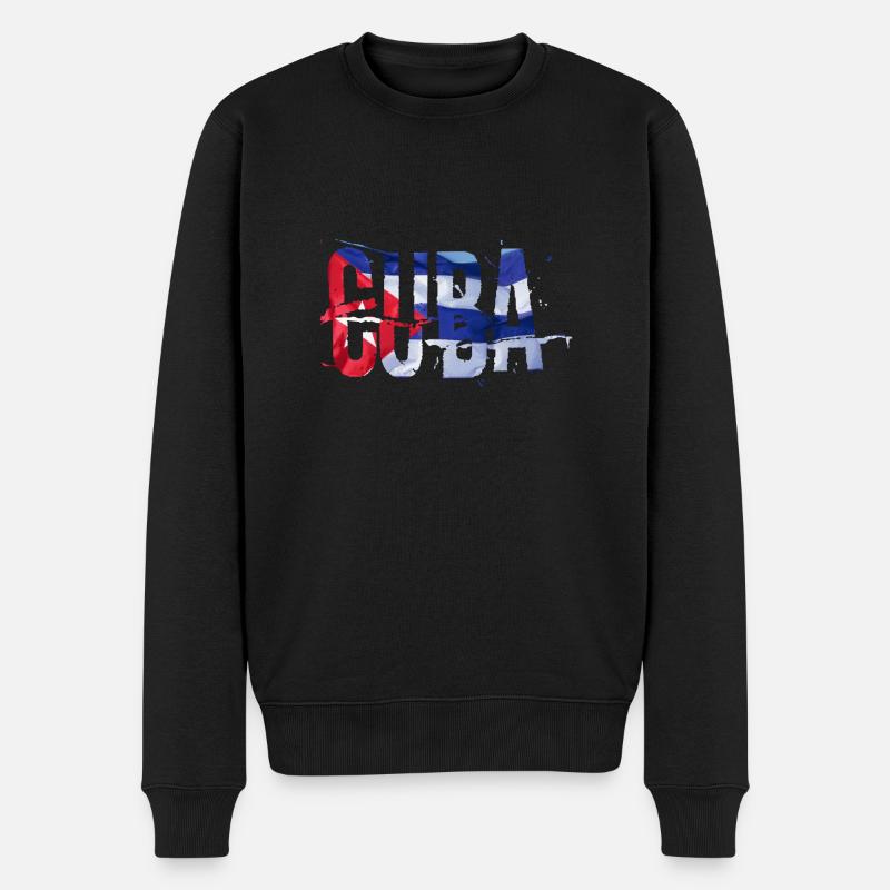 Kuba Flagge Cubanisto - Männer Premium Bio Pullover - Schwarz