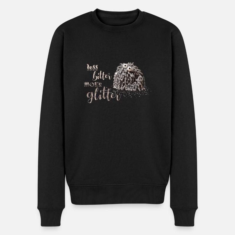 Glitzermop - Pull Premium bio Homme - noir