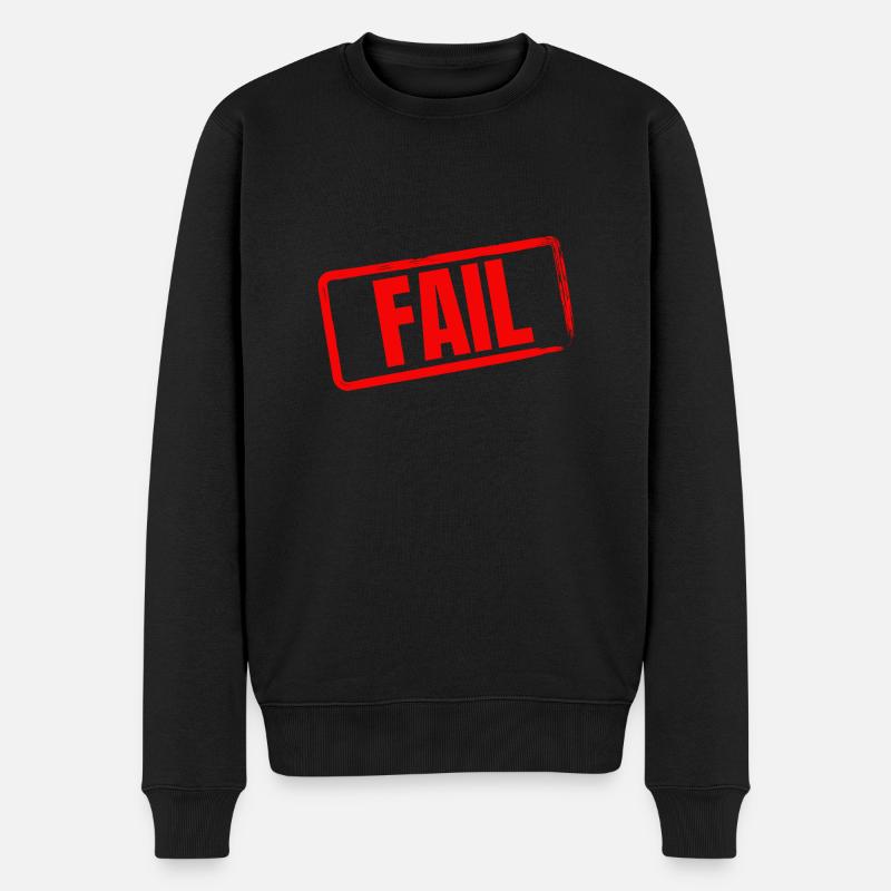 FAIL - Männer Premium Bio Pullover - Schwarz
