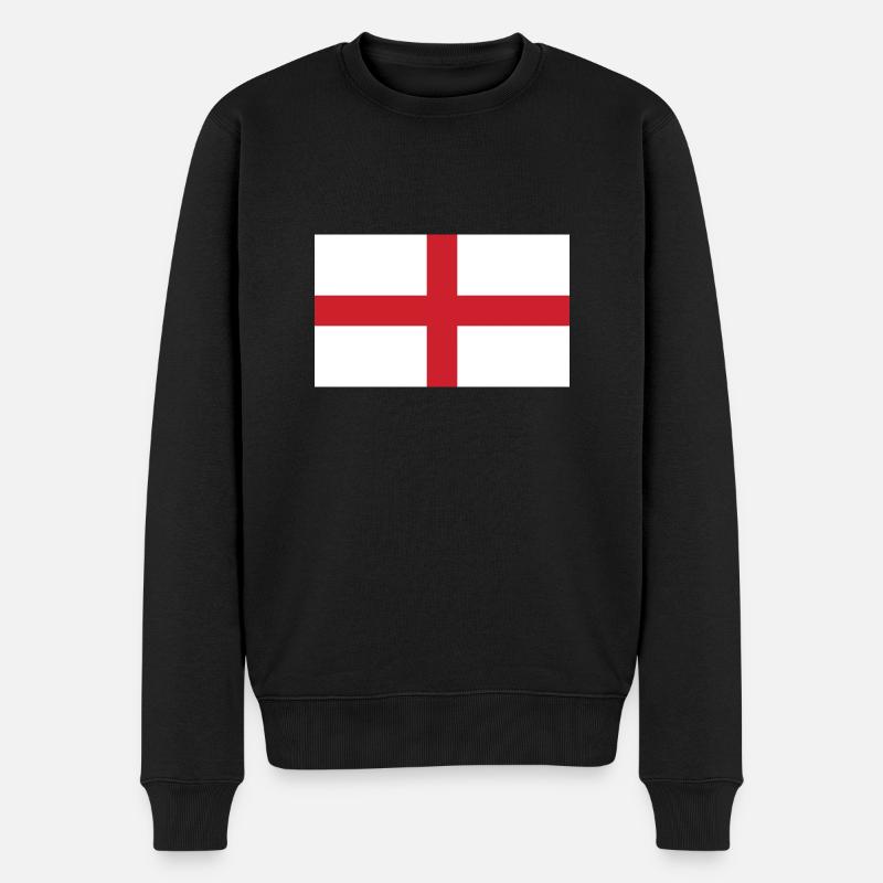 England flag - Männer Premium Bio Pullover - Schwarz
