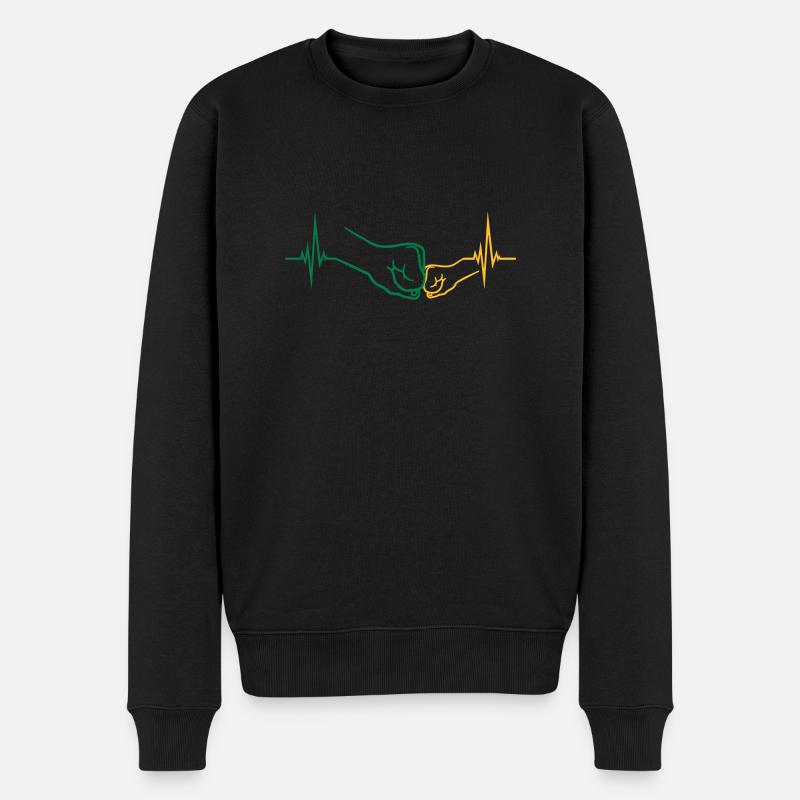 Kind Fäuste Puls - Männer Premium Bio Pullover - Schwarz