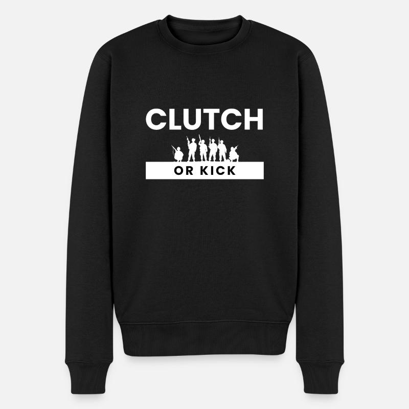 Kupplung oder Kick - Männer Premium Bio Pullover - Schwarz