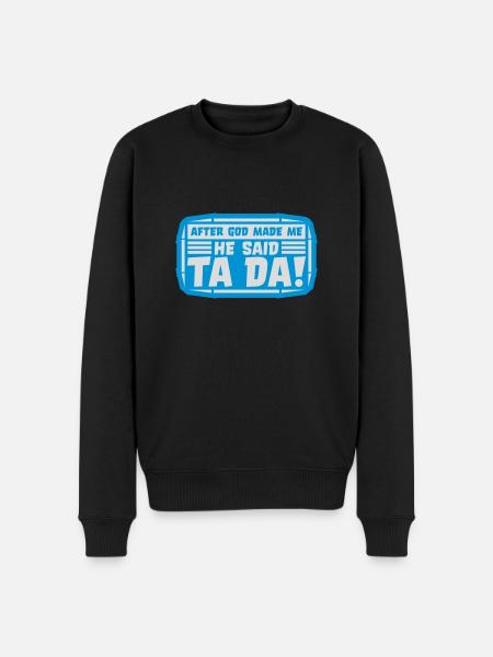 after god made me - Men's Premium Organic Jumper - black